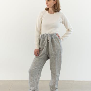 Vintage 27-34 Waist Heather Grey Sweat Pants | Vintage Joggers | Cotton Blend SweatPant | Athleisure | Yoga Pant Exercise | Made in USA 