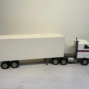 LARGE Vintage Big Rig Model Truck with Driver, Double Axle Detachable Cab 