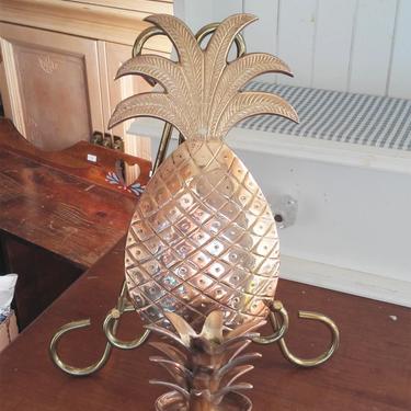 VINTAGE Brass Pineapple Sconce// Hollywood Regency Decor// Solid Brass Wall Sconce 