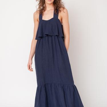 Arya-May Linen Dress - Midnight