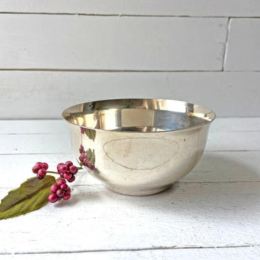 Vintage Small Silver Square Decorative Bowl, Bread Bowl, Catch All | Antique Silver Tray, Farmhouse, Rustic, Perfect Gift 