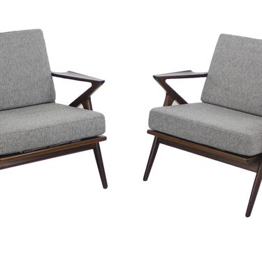 Pair of Scandinavian Modern &#8220;Z&#8221; Armchairs Designed by Poul Jensen
