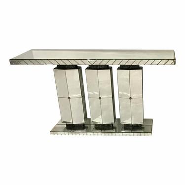 Maitland Smith Modern Mirrored Console Table