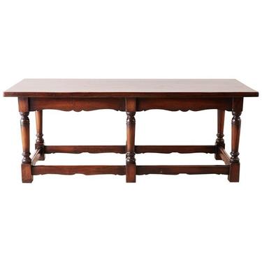 Italian Baroque Style Refectory Table or Library Table by ErinLaneEstate