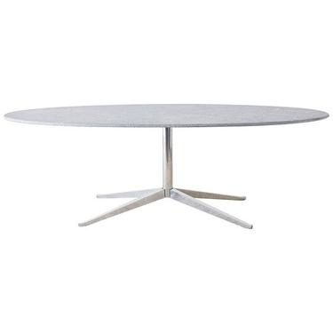 Knoll Unpolished Granite Oval Dining Table by ErinLaneEstate