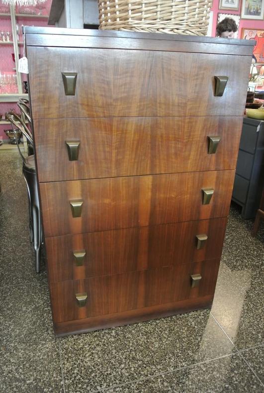 Five drawer deco chest. $295