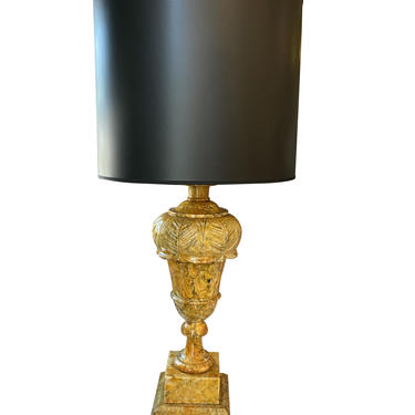 Table Lamp in Gold Marble, France, 1970&#8217;s