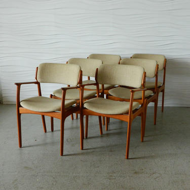 HA-17080 Set of Six Eric Buck Teak Dining Chairs