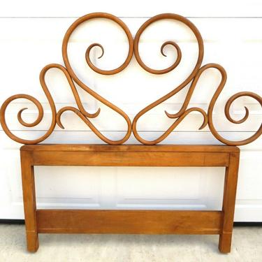ANTIQUE Twin Size BENTWOOD THONET STYLE HEADBOARD Wood Bed Frame ART NOUVEAU