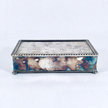 Vintage Silver Jewelry Box | Trinket Box | Silver Jewelry Storage | Gifts for Her | Keepsake Box | Home Decor Box | Metal | Vanity Storage 