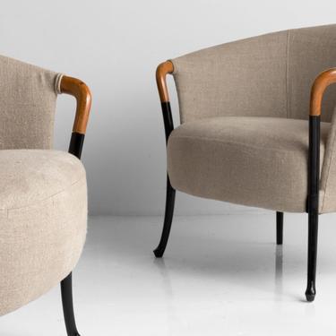 Pair of Umberto Asnago Armchairs