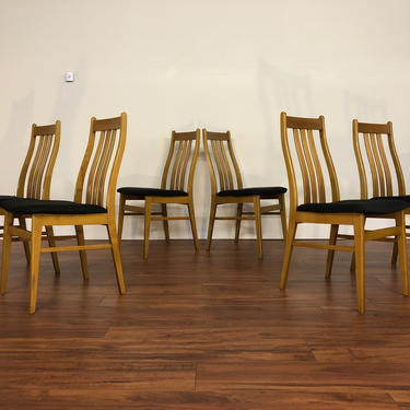Set of 6 Teak High Back Dining Chairs by Farstrup - Made in Denmark 