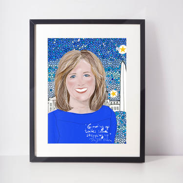 Dr. Jill Biden Portrait | Inspirational women | Cubicle decor 
