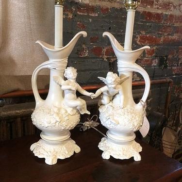Lamp week: flying cupid ceramic lamps