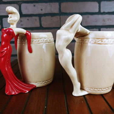 Dorothy Kindell &amp;quot;Naughty Potter&amp;quot; Female Nude Mug, Pair 
