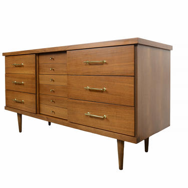 Edmond Spence Walnut Dresser Johnson Carper Furniture Mid Century Modern 