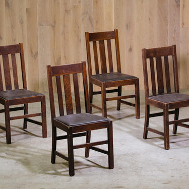 Set of Four Mission Dining Chairs