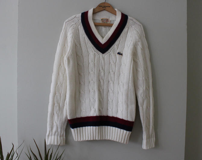 Vintage Izod Cotton Tennis Sweater Size S