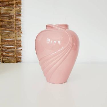 Vintage Haeger Pink Deco Draped Vase 