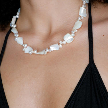 Vintage Pearl + Shell Necklace