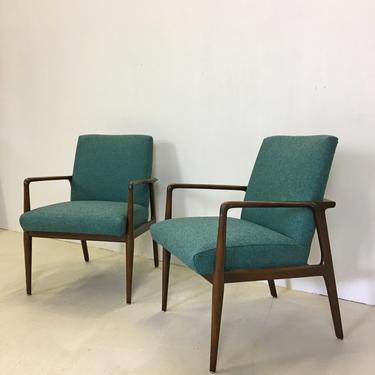 Pair of Upholstered Lounge Chairs for Stow &amp; Davis 