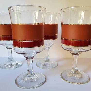 Vintage wine glasses set of four, 1980s 