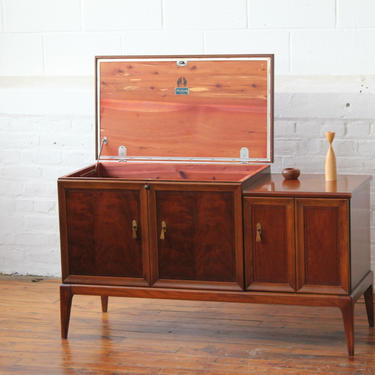 Bi-Level Cedar Chest and Record Cabinet by Lane 