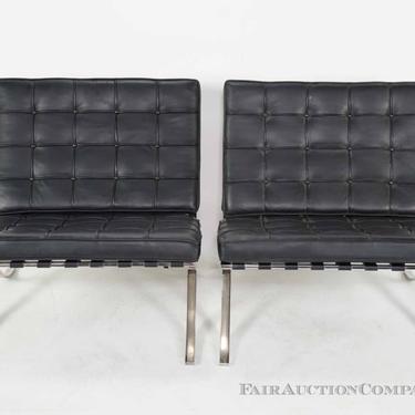 Pair of Barcelona Chairs - Black