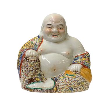 Chinese Canton Mix Ceramic Happy Laughing Buddha Statue ws1603E 
