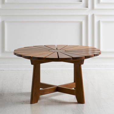 Round Wooden Coffee Table, France