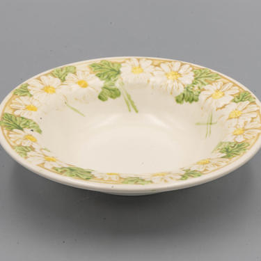 Metlox Poppytrail Sculptured Daisy Berry Bowl | Vintage California Pottery Dessert Bowl | Mid Century Modern Dinnerware Easter Spring Decor 