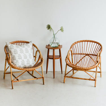 Pair of Bamboo Arm Chairs