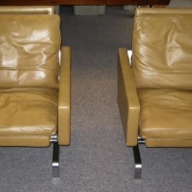Rare pair of PK-31 Easy Chairs Designed by Poul Kjrholm Produced by E. Kold ChristensenDenmark