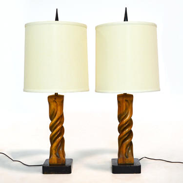 Pair of Heifetz Sculptural Table Lamps
