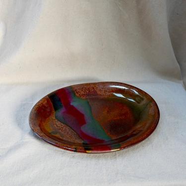 Vintage Studio Pottery Abstract Glazed Dish