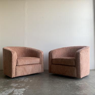 Mid Century Barrel Chairs- Pair 