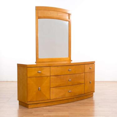 Italian Modern Long Dresser W/ Mirror