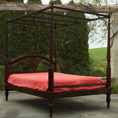 19th Century Teak Dutch Colonial Queen Sized Bed Signed Kauzel