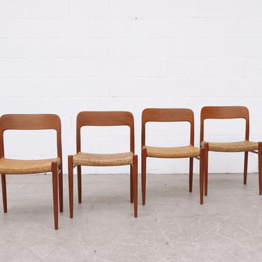 Set of 4 Niels Moller Teak and Cane Dining Chairs
