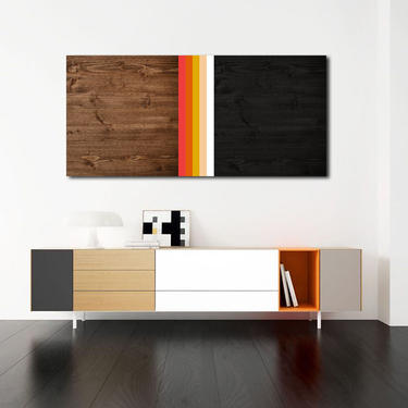 Wood Wall Art, Minimalist Large Art, Geometric Art, Modern Painting, Bedroom Living Room Sculpture Abstract Mid Century Modern Wall Decor 