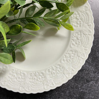 Vintage Ralph Lauren China - Megan pattern, salad plate - off white porcelain by Limoges France 