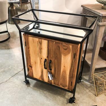 Iron &amp; Wood Bar Cart