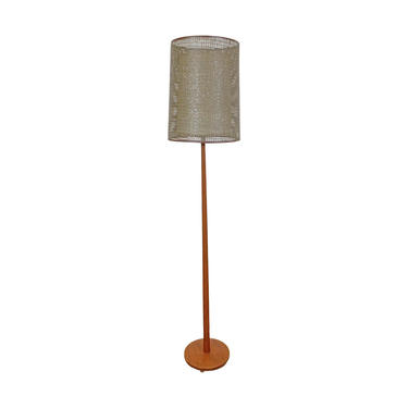 Mid-Century Modern Scandinavian George Kovacs Double Shade Teak Floor Lamp 