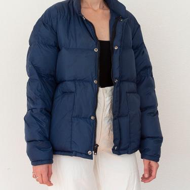 80s Sears navy blue puffer with real duck down | vintage 