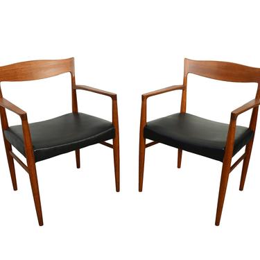 Teak Arm Chairs by Erling Torvits for Soro Stolefabrik Dining Chair Danish Modern 
