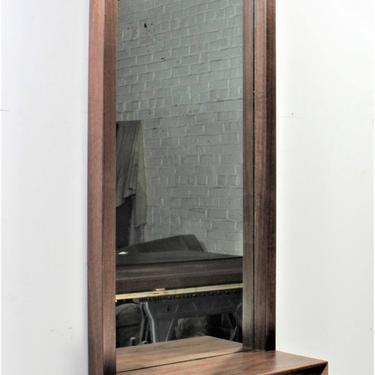 Custom Large Walnut Entry Hall Mirror with wall shelf and Drawer Contact for shipping quote 