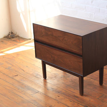 Walnut &amp; Rosewood Nighstand by H. Paul Browning for Stanley Furniture 