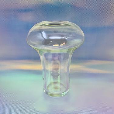 Vintage Iridescent Glass Mushroom Vase