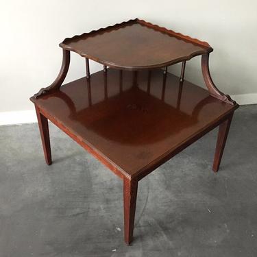 vintage mid century Mersman tiered corner table.