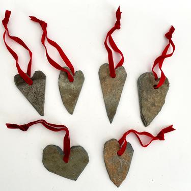 Heart Shaped Hand-cut Slate Tags Gift Pendants 